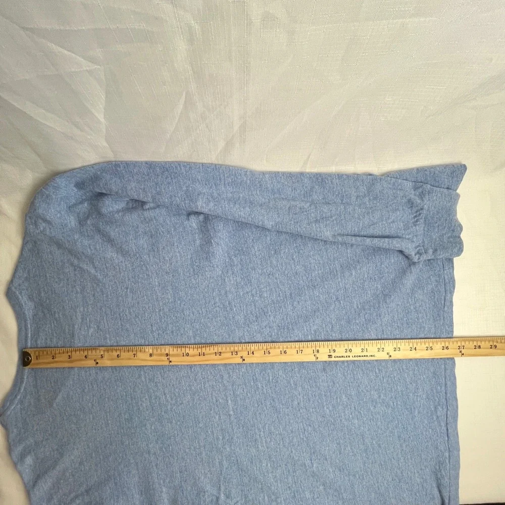 Polo Ralph Lauren T-Shirt Mens XL Blue Long Sleeve Heathered Cotton Pony‎ Logo